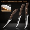 HOSHANHO Butcher Knife Set 3PCS, Sharp Fillet & Utility & Paring Knife Set | Hand Forged Kitchen Knife Set, Upgraded High Carbon Stainless Steel Meat Cutting for Home, Outdoor, Gift for Men(6.7″)
