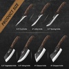 HOSHANHO Butcher Knife Set 3PCS, Sharp Fillet & Utility & Paring Knife Set | Hand Forged Kitchen Knife Set, Upgraded High Carbon Stainless Steel Meat Cutting for Home, Outdoor, Gift for Men(6.5″)