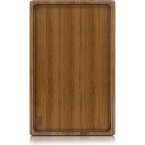 HOSHANHO Acacia Wood Serving Tray 16×10 Charcuterie Board & Non-Slip Pads | Premium Acacia Wood Platter for Cheese, Meat & Snacks, Non-Slip Pads Keep Tray Steady, Ideal for Parties, Dining & Daily Use(16″ x 10″ x 1″)