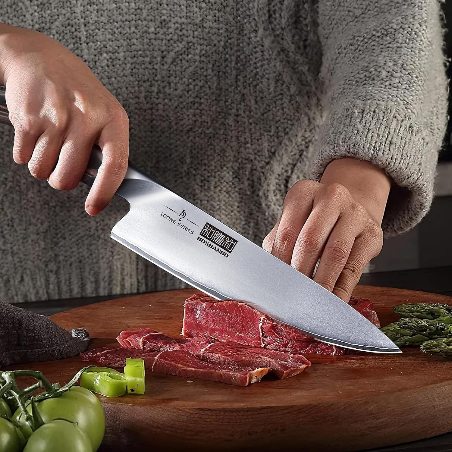 image:imageHOSHANHO 12PCS Knife Set with Block Ultra Sharp Japanese Kitchen Knife Set