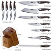 HOSHANHO 12PCS Knife Set with Block, Ultra Sharp Japanese Kitchen Knife Set