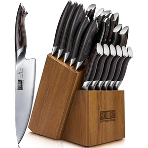 HOSHANHO 20PCS Knife Set, Ultra Sharp Japanese Kitchen Knife Set with Block